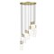 Z-Lite Alton Chandelier, 11-Light, 24 In.W x 14.25 In.H, Modern Gold/Clear+Frosted 824P-11R-MGLD - alternate 4
